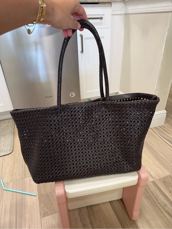Madewell Handbags - Madewell Woven leather Tote Bag - Dark Brown